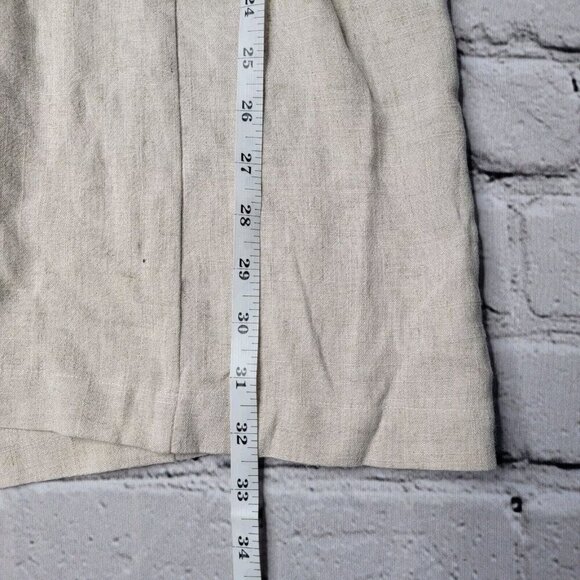 Topshop Beige Tan Linen Blend Button Accent Sleeveless Dress NWT Size US 6 - Picture 11 of 13